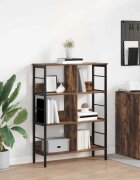 vidaXL Рафт за книги 6 нива 82 x 32 x 112 см Инженерна дървесина