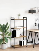 vidaXL Рафт за книги 60 x 30 x 120 см Инженерна дървесина Дъб