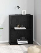 vidaXL Рафт за книги 60 x 30 x 76.5 см Инженерна дървесина Черния дъб