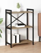 vidaXL Рафт за книги 60 x 30 x 85 cm Инженерна дървесина Дъб