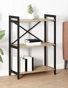 vidaXL Рафт за книги 60 x 30 x 85 cm Инженерна дървесина Сонома дъб