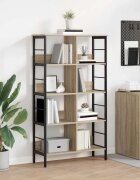 vidaXL Рафт за книги 8 нива 82 x 32 x 1445 см Инженерна дървесина