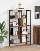 vidaXL Рафт за книги 8 нива 82 x 32 x 1445 см Инженерна дървесина