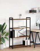 vidaXL Рафт за книги 80 x 30 x 120 см Инженерна дървесина Старо дърво