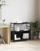 vidaXL Рафт за книги 80 x 30 x 785 см Инженерна дървесина Черния дъб