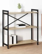 vidaXL Рафт за книги 80 x 30 x 85 cm Инженерна дървесина Сонома дъб