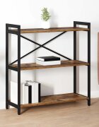 vidaXL Рафт за книги 80 x 30 x 85 cm Инженерна дървесина Старо дърво