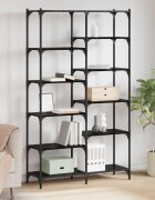 vidaXL Рафт за книги 9 нива 100 x 32 x 170 см Инженерна дървесина