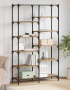 vidaXL Рафт за книги 9 нива 100 x 32 x 170 см Инженерна дървесина
