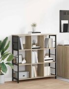 vidaXL Рафт за книги 9 нива 102 x 32 x 1045 см Инженерна дървесина
