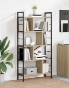 vidaXL Рафт за книги 9 нива 75 x 30 x 156 см Инженерна дървесина