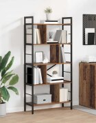 vidaXL Рафт за книги 9 нива 75 x 30 x 156 см Инженерна дървесина