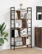 vidaXL Рафт за книги 9 нива 75 x 30 x 156 см Инженерна дървесина