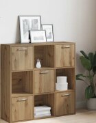 vidaXL Рафт за книги Artisan Дъб 90x28x90 cm Инженерна дървесина