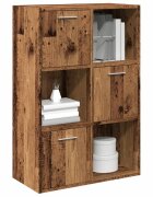 vidaXL Рафт за книги от старо дърво 605x30x90 cm Инженерна дървесина