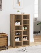 vidaXL Рафт за обувки Artisan Oak 54x34x1005 cm Инженерна дървесина