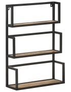vidaXL Рафт за стена 60x20x85 см грубо мангово дърво