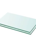 vidaXL Рафтове 2 бр панели прозрачно стъкло 30x12 см