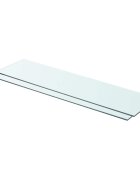 vidaXL Рафтове 2 бр панели прозрачно стъкло 80x20 см