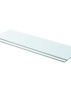 vidaXL Рафтове 2 бр панели прозрачно стъкло 90x25 см
