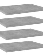 vidaXL Рафтове 4 бр бетонно сиви 40x30x15 см инженерно дърво