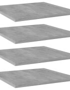 vidaXL Рафтове 4 бр бетонно сиви 40x40x15 см инженерно дърво