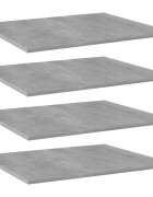 vidaXL Рафтове 4 бр бетонно сиви 60x50x15 см инженерно дърво