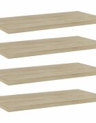 vidaXL Рафтове 4 бр дъб сонома 40x20x15 см инженерно дърво