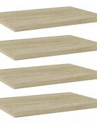 vidaXL Рафтове 4 бр дъб сонома 40x30x15 см инженерно дърво