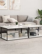 vidaXL Рафтове 8 бр бял гланц 80x50x15 см инженерно дърво