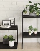 vidaXL Рафтове 8 бр черен гланц 40x40x15 см инженерно дърво