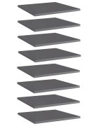 vidaXL Рафтове 8 бр сив гланц 40x40x15 см инженерно дърво