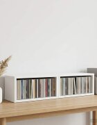 vidaXL Рафтове за CDs 2 бр. Бяло 40 x 17 x 17 см Инженерна дървесина