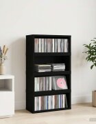 vidaXL Рафтове за CDs 4 бр. Черен дъб 40 x 17 x 17 см