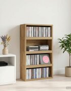 vidaXL Рафтове за CDs 4 бр. Дъб артизан 40 x 17 x 17 см