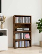 vidaXL Рафтове за CDs 4 бр. Опушен дъб 40 x 17 x 17 см