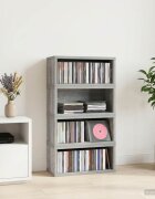 vidaXL Рафтове за CDs 4 бр. Сив Сонома 40 x 17 x 17 см