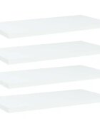 vidaXL Рафтове за етажерка 4 бр бели 40x20x15 см инженерно дърво