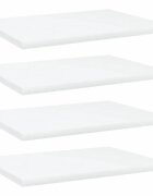 vidaXL Рафтове за етажерка 4 бр бели 40x30x15 см инженерно дърво