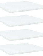 vidaXL Рафтове за етажерка 4 бр бели 40x40x15 см инженерно дърво