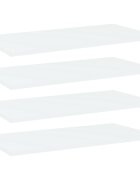 vidaXL Рафтове за етажерка 4 бр бели 60x30x15 см ПДЧ
