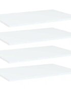 vidaXL Рафтове за етажерка 4 бр бели 60x40x15 см инженерно дърво