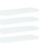 vidaXL Рафтове за етажерка 4 бр бели 80x20x15 см инженерно дърво