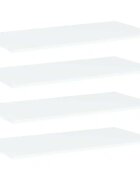 vidaXL Рафтове за етажерка 4 бр бели 80x40x15 см инженерно дърво