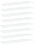 vidaXL Рафтове за етажерка 8 бр бели 100x30x15 см ПДЧ