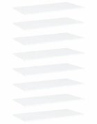 vidaXL Рафтове за етажерка 8 бр бели 80x50x15 см инженерно дърво