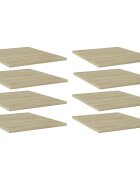 vidaXL Рафтове за етажерка 8 бр дъб сонома 40x50x15 см ПДЧ