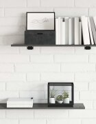 vidaXL Рафтове за етажерка 8 бр сив гланц 80x20x15 см ПДЧ