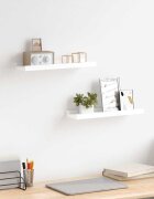 vidaXL Рафтове за фоторамки 2 бр бели 40x9x3 см МДФ