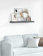 vidaXL Рафтове за фоторамки 2 бр сиви 80x9x3 см МДФ